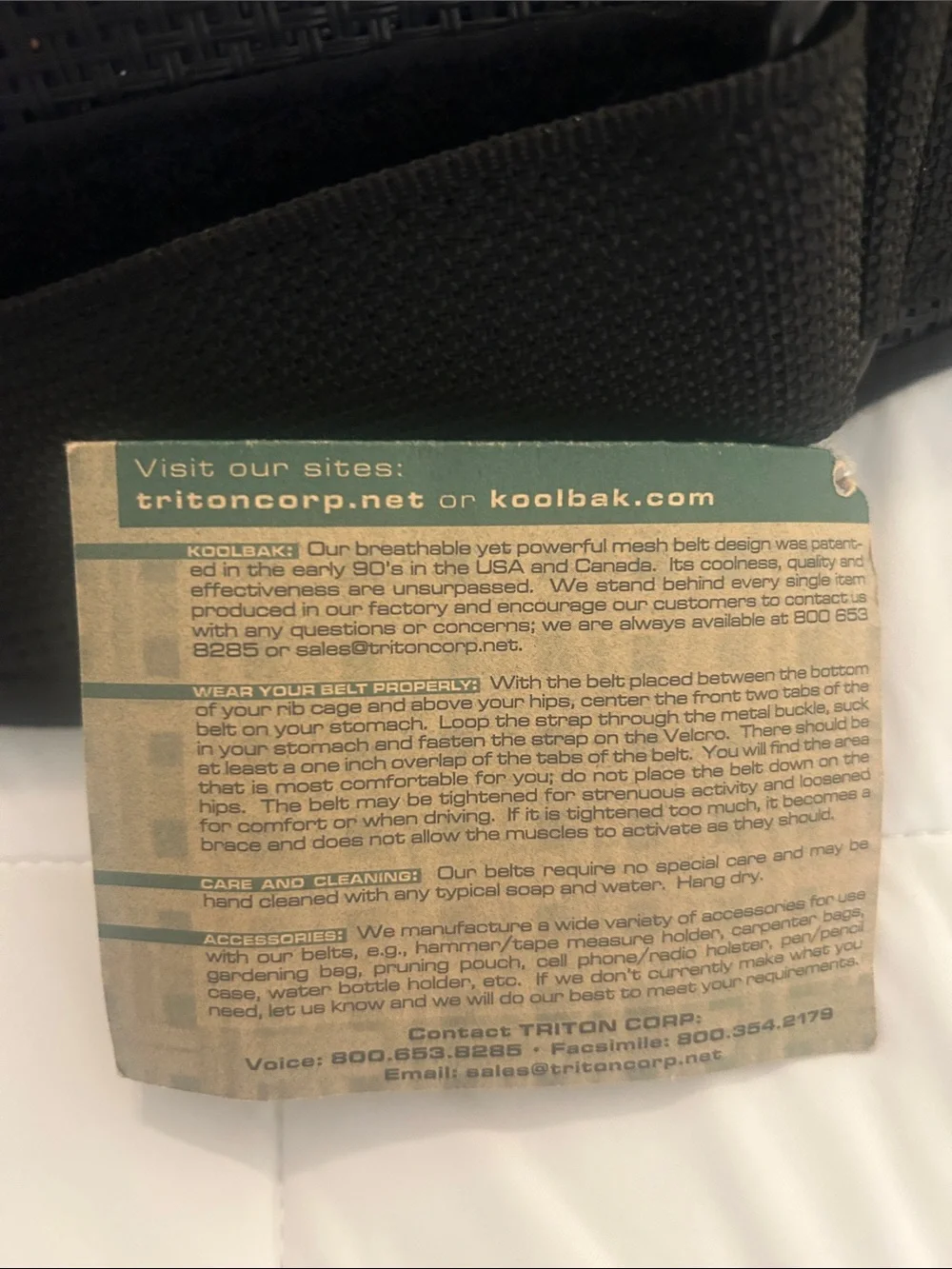 Kool Bak Mesh Support Belt 46-50” XXL